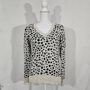 Loft wool blend animal print sweater women's size small